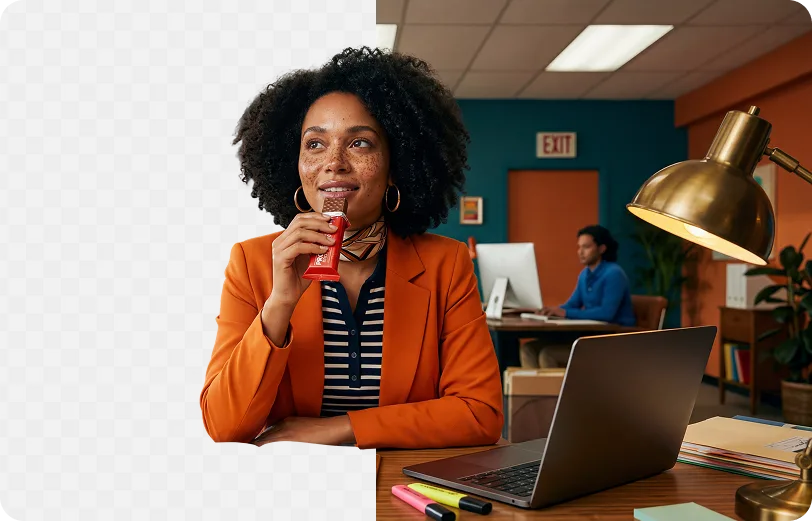 Before and after — product pouches