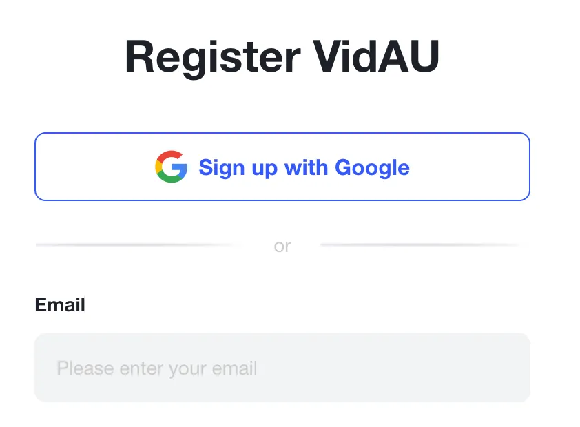 sign up for AI video creator