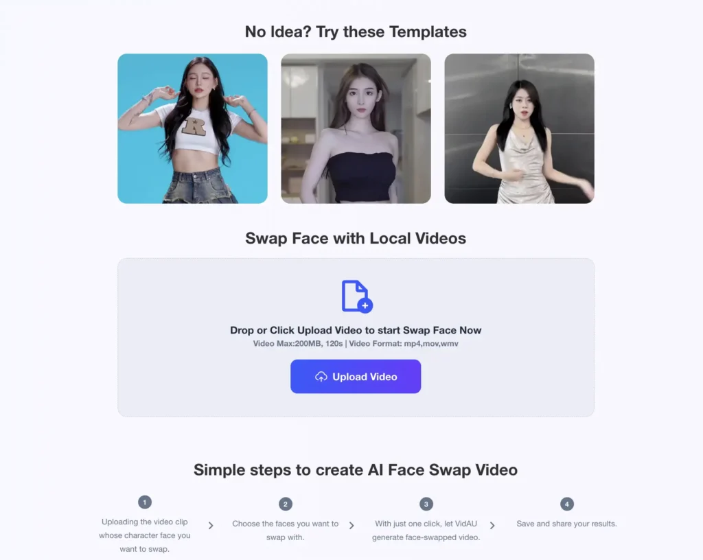 face swap in ai marketing video creator 