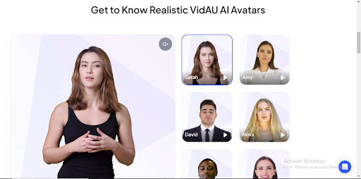 VidAU's AI Character Maker Library 