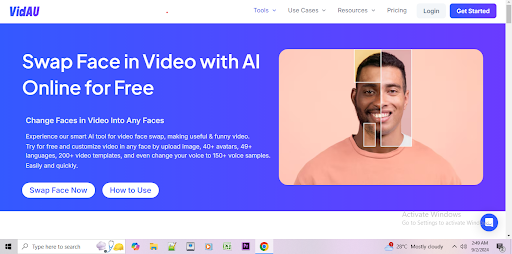 VidAU’s free online video face swap