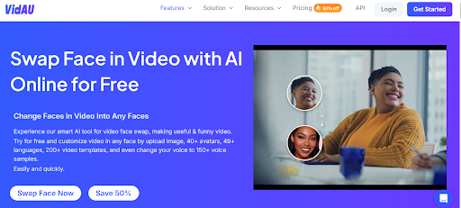 Free face swap AI by VidAU