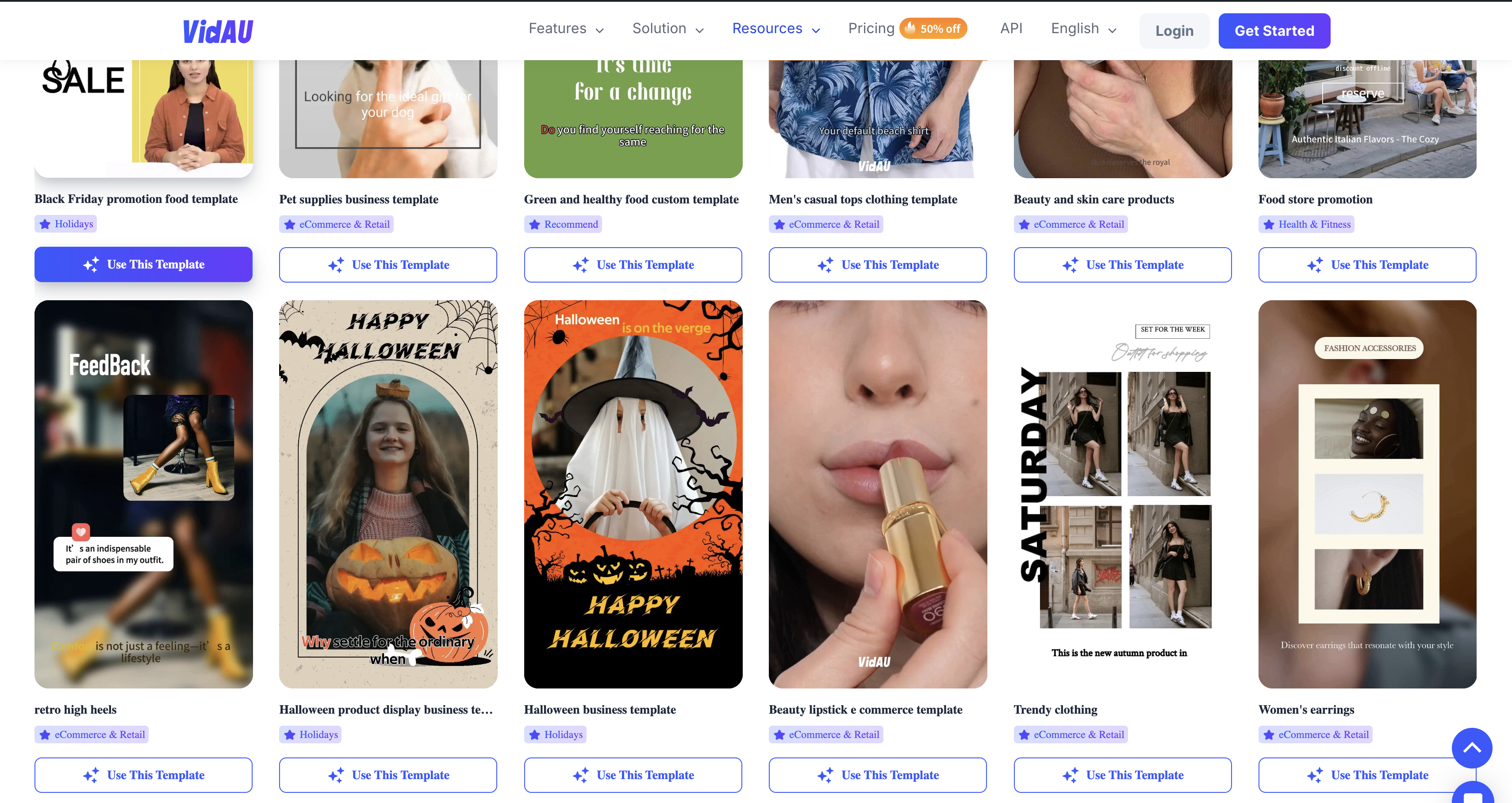 Halloween video clips with VidAU Halloween template