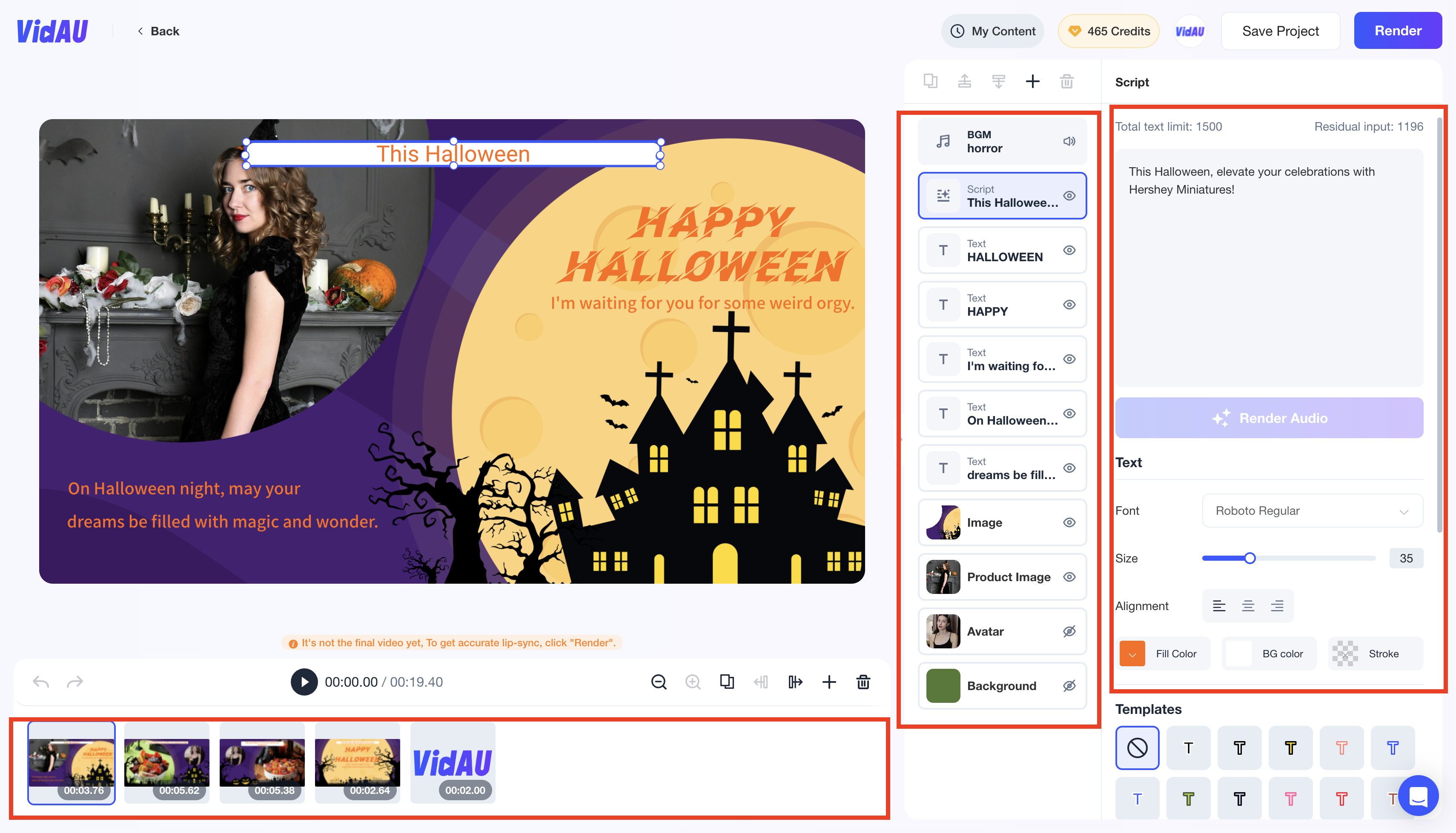 Create the best Halloween costume ideas on VidAU