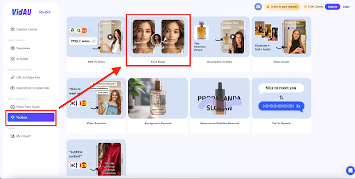 VidAU Free Face Swap AI