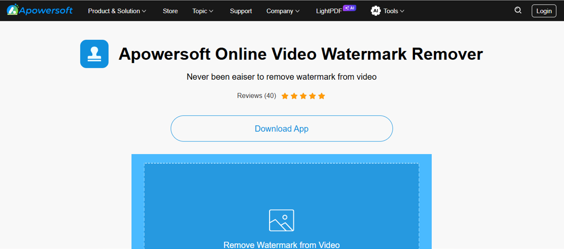 Apowersoft Online Watermark Remover for Video