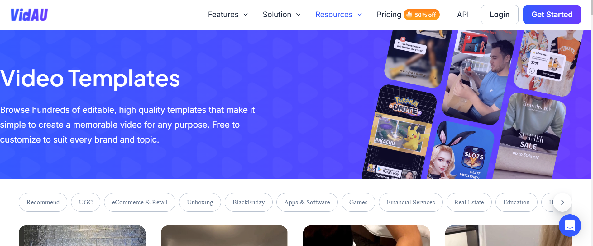 VidAU templates for iOS app store Ads
