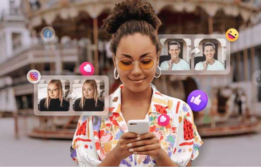 ai face swap in social media 