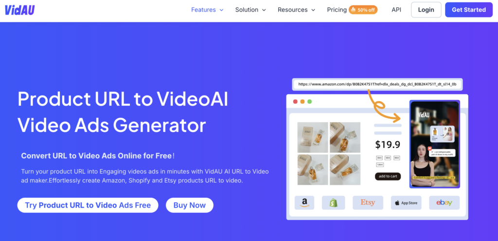 VidAU's ai tiktok video generator 