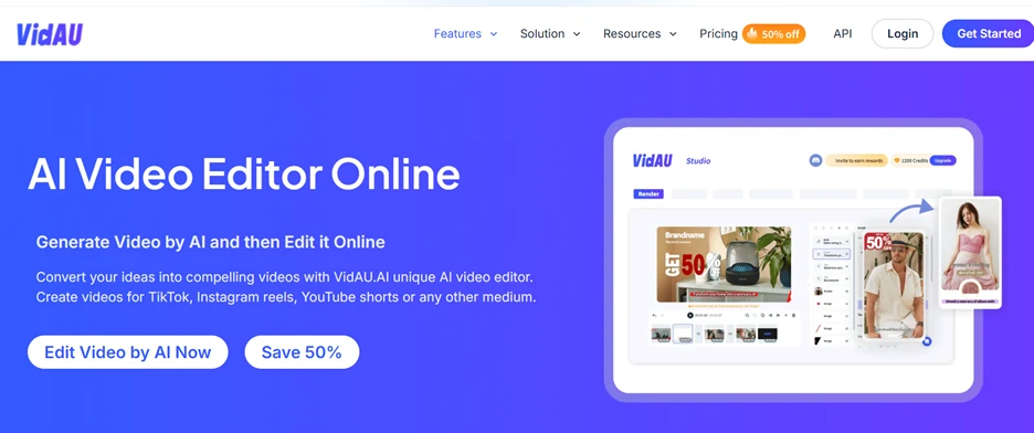 Convert ideas into breathtaking videos with VidAUs AI Video Editor less worry more income