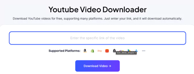 Paste the URL into VidAU's YouTube Downloader