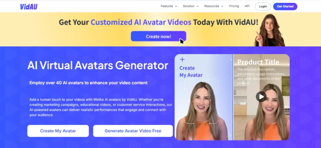  VidAU's AI Avatar Generator