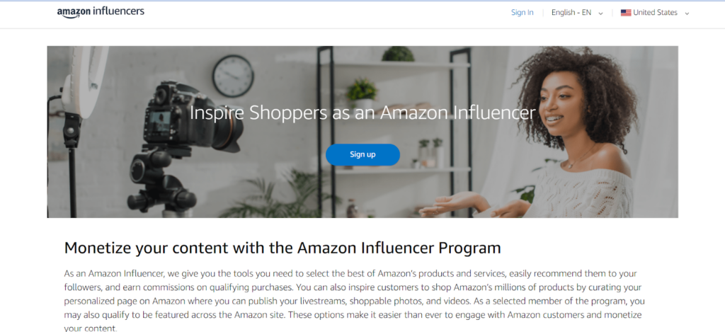 Amazon Influencer Program